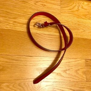 Dark Red Leather Coach belt